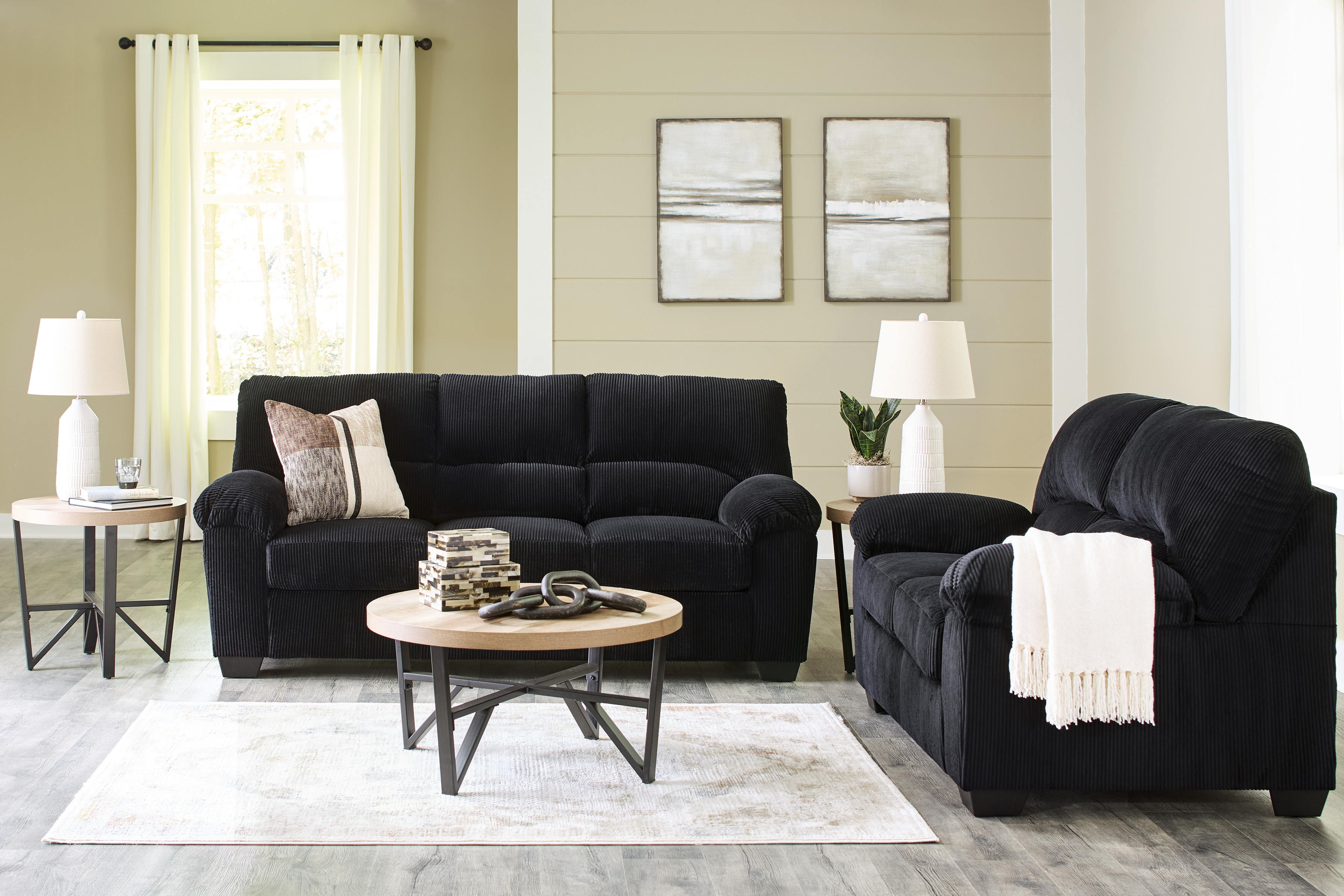 Sofa and loveseat set at Superior Rent To Own.